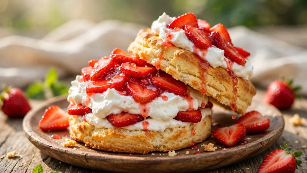 Classic Strawberry Shortcake with Whipped Cream