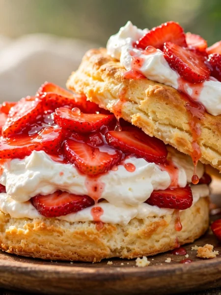 Classic Strawberry Shortcake with Whipped Cream